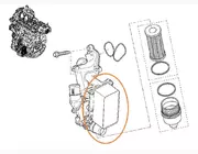 Масляный радиатор (теплообменник, охладитель ) Renault Trafic (2006-2014) 2.0DCI 8200781898,8200797762,8200507878